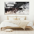 thumbnail image 2 of Abstract Brown Red Oil Painting Large Black White Abstract Wall Art Modern Handmade Canvas Painting Brown and Gray Wall Art Decor,Unstretched,Frameless,(51*102cm)20*40Inches, 2 of 5