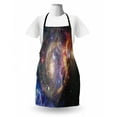 thumbnail image 3 of Space Apron, Cosmic and High Tech Illustration of Stars in the Night Sky with Color Transitions, Unisex Kitchen Bib with Adjustable Neck for Cooking Gardening, Adult Size, Multicolor, by Ambesonne, 3 of 4