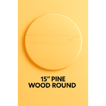Set of 5 Pine Wood Rounds – 15 Inch Diameter, ¾ Inch Thick Unfinished Circles for Crafts, Wood Burning, Door Signs & Rustic Decor