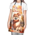 thumbnail image 2 of Happy Thanksgiving Pomeranian Give Thanks Fall Beanie Scarf Welcome Apron Pom Dog Lover Gifts for Cooking Grilling Baking Painting Gardening - 00020, 2 of 5