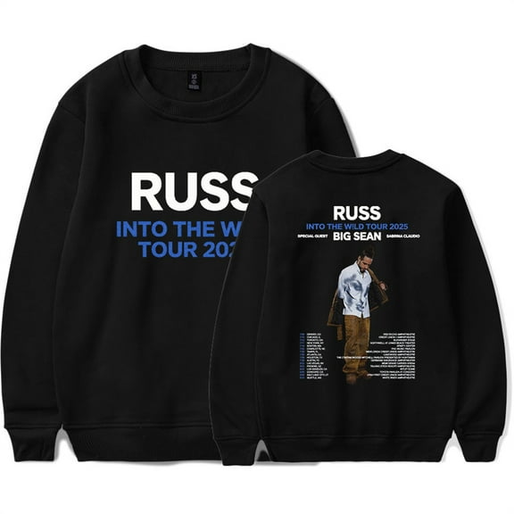 Russ Into The Wild Tour 2025 Sweatshirts Hip Hop Crewneck Pullover Unisex Trucksuit