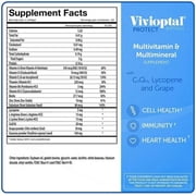 Vivioptal for Men, 30 Capsules, CoQ10, Lycopene & Resveratrol, Multivitamin & Multimineral, Gluten Free