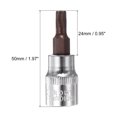 thumbnail image 4 of Unique Bargains 3/8-Inch Drive T30 Torx Bit Socket S2 Steel 50mm Length Silver Tone, 4 of 4