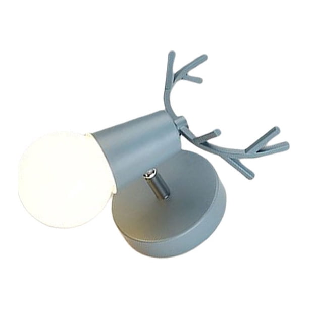 Lámpara LED de Pared con Soporte Billuyoard Vintage de Madera Iluminación y Accesorios Azul