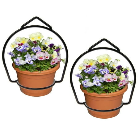 Brinkman Wrought Iron Flower Flower Pot Plant Hanger Ring Votive Holder Outdoor Hanging Basket