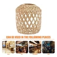 thumbnail image 4 of Bamboo Woven Lamp Shade Rustic Style Hanging Lamp Shades Pendant Lamp Cover, 4 of 7
