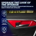 thumbnail image 6 of Xotic Tech Interior Car Door Handle Bowl Side Panel Control Panel Cover Trim, Sporty Red, Compatible with Toyota RAV4 2019-2023, 6 of 8