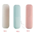 thumbnail image 2 of Toothbrush Holder Stripe Travel Toothpaste Storage Box Plastic Bathroom Wash Cup Traveling Outdoor Hiking Toothbrush Case, 2 of 8