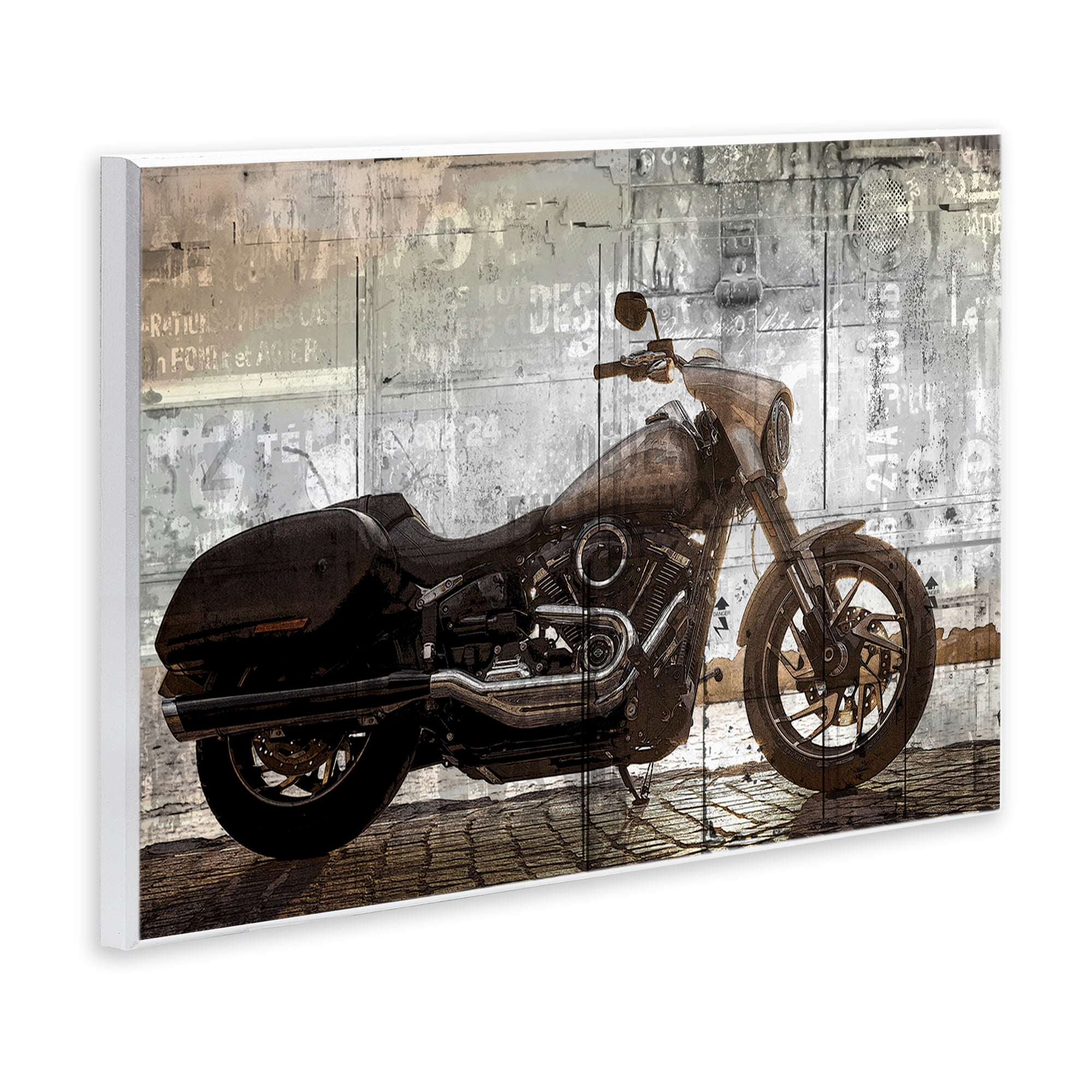 Stupell Industries Sunset Ride Motorcycle Wall Plaque Art, design by Kim Allen