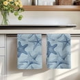 thumbnail image 7 of Navy Blue Starfish Kitchen Towels Set of 2, Coastal Ocean Summer Sea Nautical Absorbent Dish Towels for Kitchen, Microfiber Hand Towel, Quick Drying Tea Towel for Cleaning Decorative Dishcloths, 7 of 7