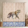 thumbnail image 1 of Erosebridal Rideaux Léopard Jungle Lot de 2 (42x84), Rideaux Occultants 3D à Imprimé Animal 30 %-50 %, Déco de Chambre Faune, 1 of 6