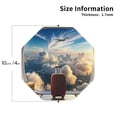 thumbnail image 2 of Vsdgher Sunset Airplane Travel View Print Leather Coasters for Drinks, Durable Drink Coasters 4 Set for Tabletop Protection, Luxurious Home Décor and Housewarming Gift-Octagon, 2 of 6