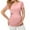 Pink, variant on ZTTD Womens Maternity Ribbed Tee Shirt Casual Short Sleeve V Neck Basic Nursed T Shirt Top for Breastfeeding Blouse