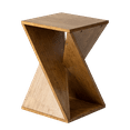 thumbnail image 4 of COZAYH Farmhouse End Table Square Solid Wood Pedestal Side Table Rustic Plant Stand with Twisted Design for Living Room, Bedroom, Office, Natural Wood, 4 of 8