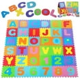 thumbnail image 1 of Kids Foam Play Mat (36 Piece Set) Nested Alphabet & Numbers Floor Puzzle Colorful EVA Tiles Girls, Boys Soft, Reusable, Easy to Clean, 1 of 7