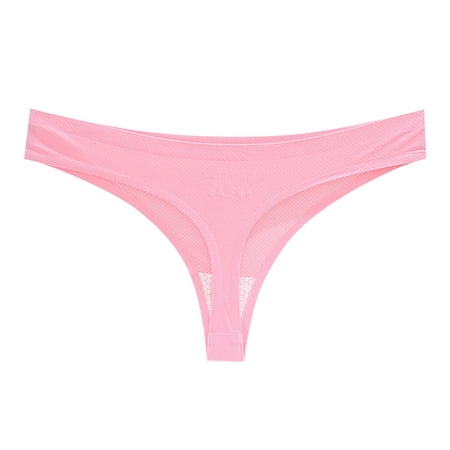 

WZHKSN Lady Solid Panties Pink Comfortable Briefs 1-Pack