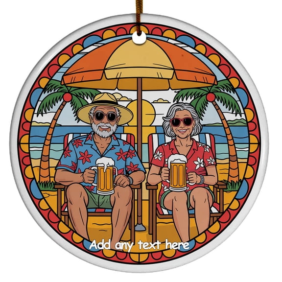 Old couple Ornament – Happy Retirement Ornament Keepsake for Family & Friends, Christmas 2025 Tree Decoration