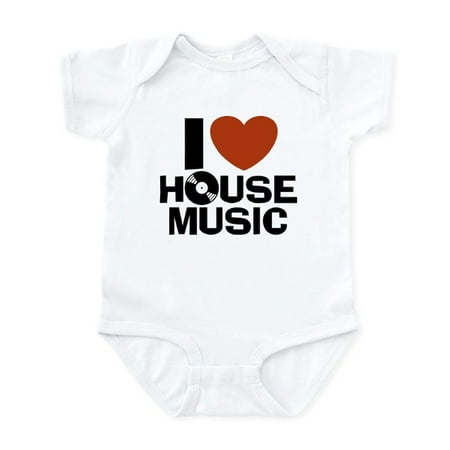 

CafePress - I Love House Music Infant Bodysuit - Baby Light Bodysuit Size Newborn - 24 Months
