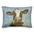 thumbnail image 2 of Creative Products Blue Painted Cow 14x20 Indoor / Outdoor Pillow, 2 of 3