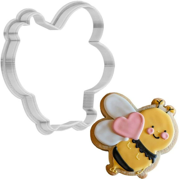 Valentines Day Bee Cookie Cutter 4 Inch Made in USA by WONDERTORY