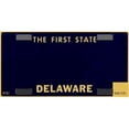 thumbnail image 1 of BP-051 Delaware État Arrière-Plan Blanc Plat- Plaques d'Immatriculation de Bicyclette Blanc pour la Personnalisation, 1 of 1