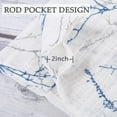 thumbnail image 4 of 2 Pcs Semi-Sheer Tier Curtains, Tree Branches Pattern Printed Rod Pocket Cafe Voile Curtain, 4 of 9