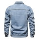thumbnail image 4 of Men's Casual Workwear Long Sleeve Lapel Collar Denim Jacket Loose Multi Pocket Jacket Denim L, 4 of 4