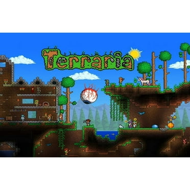 Terraria Birthday Edible Image Cake Topper For Quarter Sheet Cake By TNCT