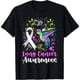 thumbnail image 1 of Playera para Mujer Talla Extra Grande en Negro Concienciación sobre el Cáncer de Pulmón Sobreviviente Listón Blanco, 1 of 7