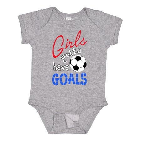 

Inktastic Girls Gotta Have Goals with Soccer Ball Boys or Girls Baby Bodysuit