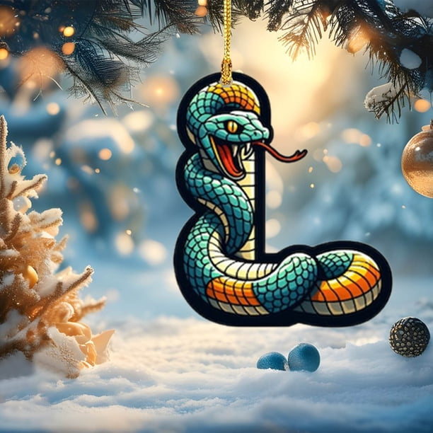 Adornos navideños colgantes, árbol de Navidad acrílico 2D, 26 letras, regalo decorativo, fiesta familiar, decoración colgante, jardín, Navidad, Halloween.