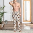 thumbnail image 5 of Uemuo Various Chicken Pattern Men's Wide Leg Palazzo Lounge Pants with Pockets Light Weight Loose Comfy Casual Pajama Pants-XX-Large, 5 of 9