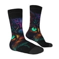 thumbnail image 4 of Yiaed Futuristic Cat Warrior Print Great elasticity Crew Socks Sports socks for Men and Women, 4 of 5