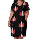 thumbnail image 3 of Vestido holgado con bolsillos y diseño de hoja de arce canadiense para mujer, mono de verano para mujer, vestido de fiesta 2025, 3 of 7