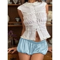 thumbnail image 3 of Rdhnmea Women Bloomer Shorts, Elegant Low Waist Solid Summer Casual Shorts, 3 of 7