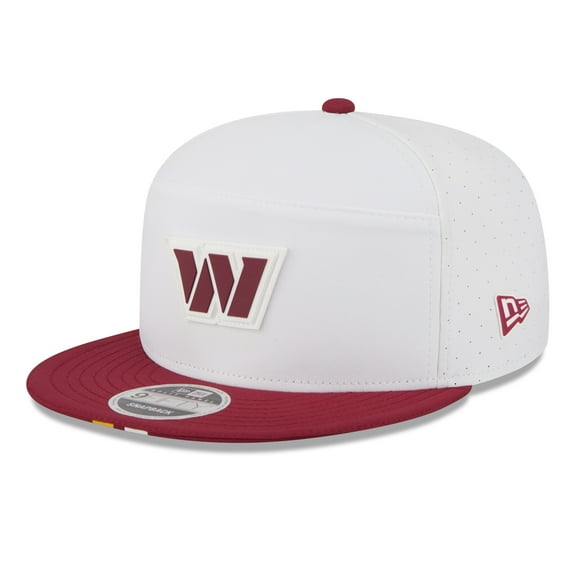 Men's New Era  White/Burgundy Washington Commanders 2025 NFL Training Camp Split Panel 9FIFTY Snapback Hat