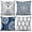 Blue, variant on Decorative Throw Pillow Covers 18x18 Set of 4, Dark Grey and White Modern Simple Square Pillow Case Cushion Cover for Sofa Couch Farmhouse Outdoor Living Room (Dark Gray and White, 18x18 inch)