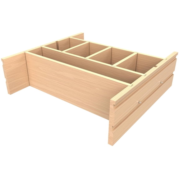Rev-A-Shelf 4Wdiv-24-1 Wood Classics 18-3/4"W Kitchen Organizer Divider Insert System For