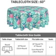 thumbnail image 3 of Flamingo Tropical Palms Plants Tablecloth Round 60 Inch Table Cloth Cover Mat Holiday Party Decoration for Dining Room Home Kitchen Picnic, 3 of 6