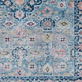 thumbnail image 5 of Contemporary Home Living 5' x 7' Medallion Floral Rectangular Area Throw Rug - Blue and Cream, 5 of 9
