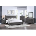 thumbnail image 5 of Beautiful 4pc King Size Dark Gray Finish Panel Bed Set Storage Wooden Master Bedroom Furniture, 5 of 5