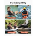 thumbnail image 4 of KFFKFF Siège de Kayak, 1 Pack Hauteur Surélevée de 1,3 Pouces, Siège de Canot Pliable Universel avec Support Dorsal Réglable, Sangles Réglables, et Cadre en Alliage d'Aluminium pour s'Asseoir sur le Dessus/pêche, 4 of 9