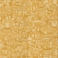 thumbnail image 1 of Ahgly Company Machine Washable Indoor Square Transitional Chrome Gold Yellow Area Rugs, 5' Square, 1 of 7