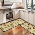thumbnail image 3 of Kitchen Rugs Sets Of 2,Colorful Mushroom Berry Leaf Beige Pattern Anti Fatigue Kitchen Mat Rugs Non Slip Washable,Decorative Kitchen Floor Mats for Kitchen,Sink,Laundry,17"x47"+17"x47", 3 of 5