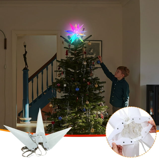 CEHVOM PVC Explosion Star LED Phantom Light String Christmas Tree Top Star Decorative Bluetooth App Control Music Sync Color Changing LED Christmas Light with Remote,Clearance Deals
