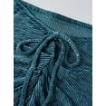 thumbnail image 4 of Women’s Blue Green Ribbed Crop Top and Slit Maxi Skirt Set – High Neck Sleeveless Two-Piece Summer Party Outfit, 4 of 11