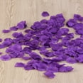 thumbnail image 2 of Faux Flower White Petals Silk Rose for Wedding Decorations Ceremony Table Purple, 2 of 6