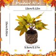 thumbnail image 3 of Artificial Fall Maple Potted Plant, Realistic Autumn Maple Leaf Bonsai With Woven Basket Pot,Fall Center Piece For Table,Thanksgiving Centerpieces For Tables,Farmhouse Shelf Mantel Home Decoration, 3 of 5