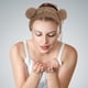 thumbnail image 2 of MARVA 2PCS Spa Headband - Diadema con orejas de oso para el lavado facial, diadema suave para el cabello facial (rosa, café), 2 of 7