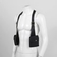 thumbnail image 2 of Mens Rubber Underarm Strap Adjustable Anti-theft Hidden Double Shoulder Bag, Black, 2 of 4